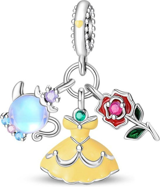 Anhänger Kupfer, Rose, Perle, Zirkonia, Damen - Bild 1
