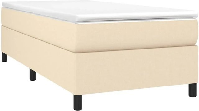 vidaXL Boxspringbett mit Matratze Hybrid-Design in Beige, B/T/H: 80 x 200 x 35 cm - Bild 1