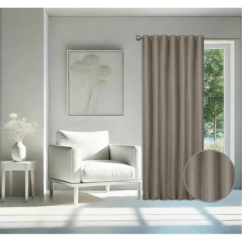 home Topline Verdunklungsvorhang Noah in Taupe, Breite: 135 cm, Höhe: 245 cm - Bild 3