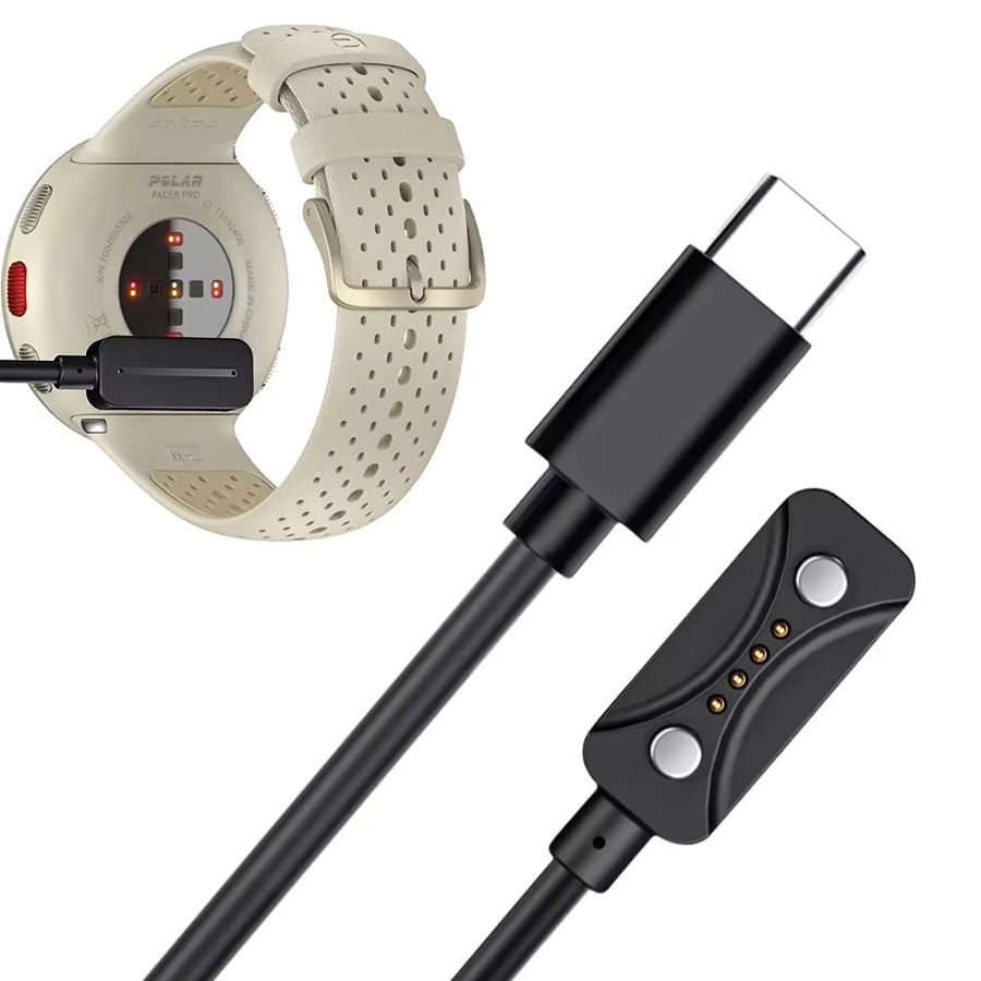 ALLOYSEED USB-C-Ladekabel in Schwarz für Polar Vantage M3 und Polar Vantage V3, Länge: 1 m - Bild 5