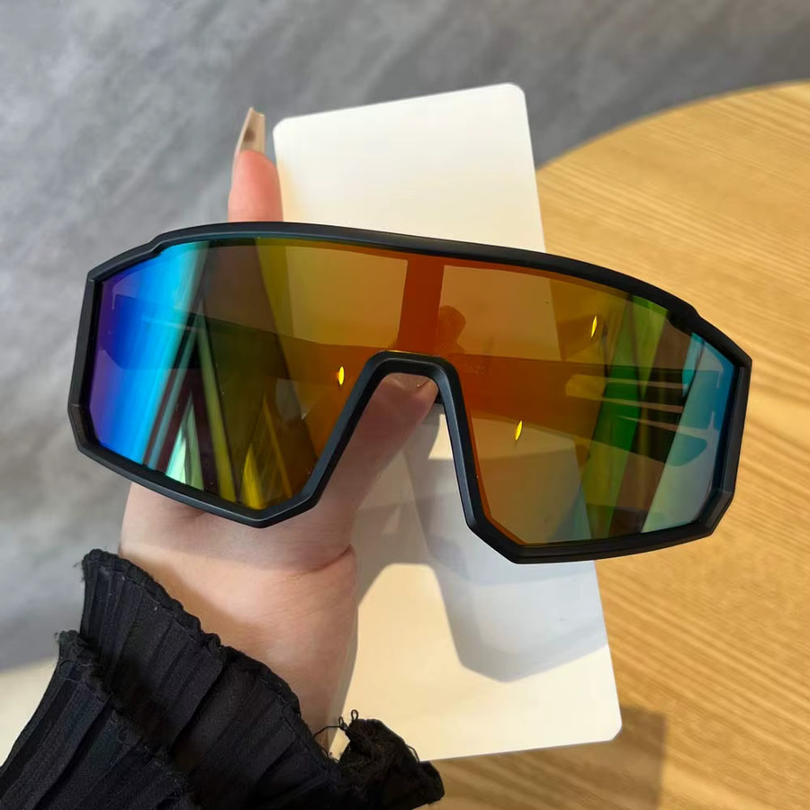 Sumory Sportsonnenbrille, Vollrand, Kunststoff, Schwarz, Unisex - Bild 3