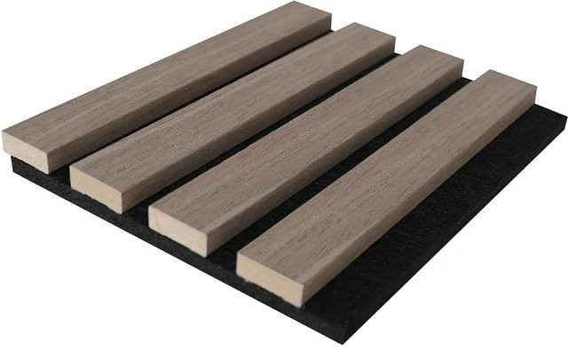 Vente-unique Wandplatte Pencia in Naturfarben Dunkel Braun mit Holzoptik, Breite: 260 cm - Bild 1