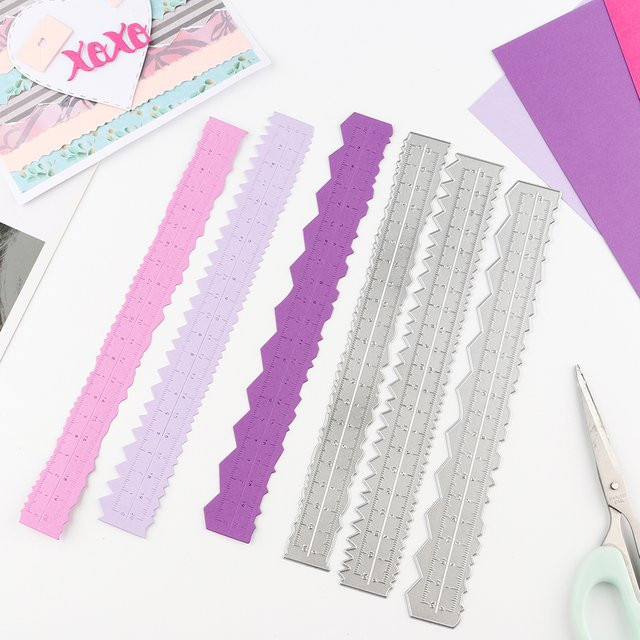 Metall-Stanzform mit wellenförmigem Rand und Papierriss-Effekt für DIY-Bastelarbeiten, Scrapbooking und Dekorationen - Bild 1
