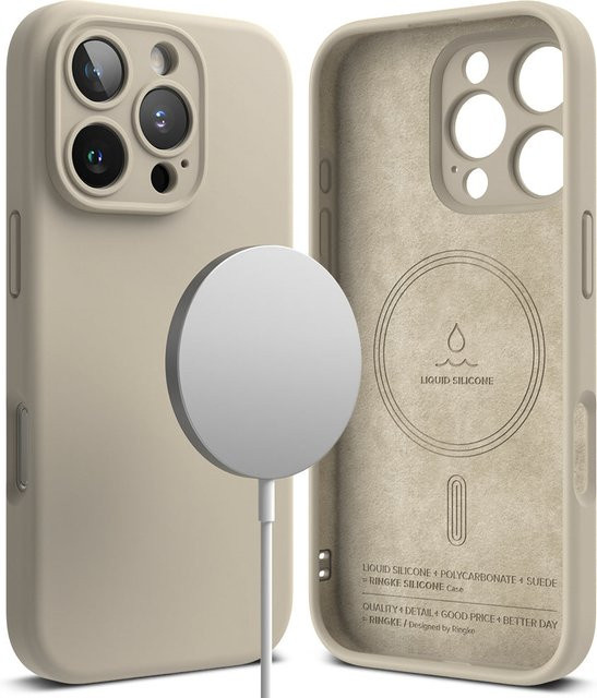 Ringke MagSafe Silikon-Schutzhülle für Apple iPhone 16 Pro Max in Beige - Bild 1