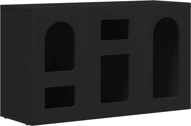 vidaXL Sideboard in Schwarz mit modernem Design aus Holzwerkstoff, B/T/H: 100 x 35 x 59 cm - Bild 1