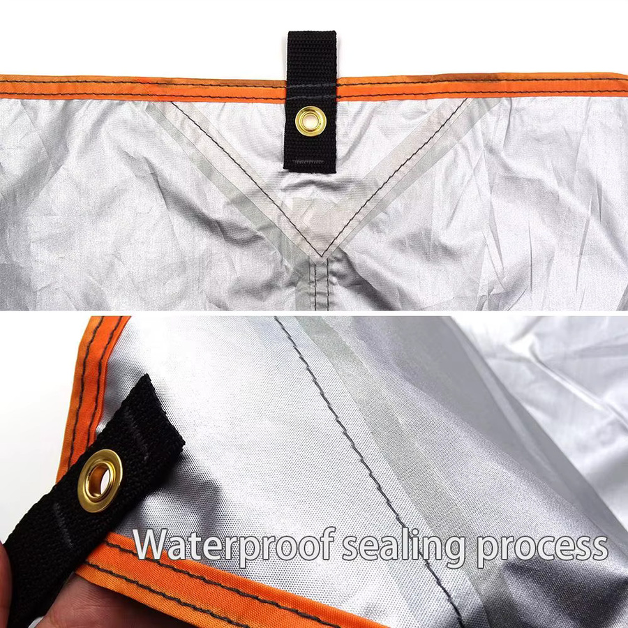 Top Lander Wasserdichte Plane als Sonnenschutz für Garten, Camping und Strand in Beige - Bild 5