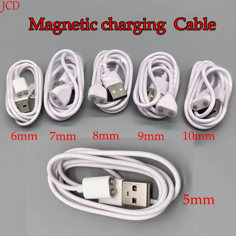 JCD Magnetisches USB-Ladekabel 2-polig mit 5mm Mittelabstand in Weiß für Beauty-Instrumente und Smart Devices - Bild 2