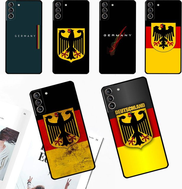 Samsung Handyhülle mit Deutschland Flagge Emblem für Galaxy S24 Ultra S23 S22 S21 S20 Plus Note 20 Note 10 S10 S9 in Multicolor - Bild 1