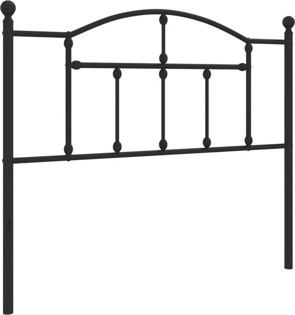 vidaXL Ersatz-Kopfteil aus Metall in Schwarz Matt, Breite: 107 cm - Bild 1
