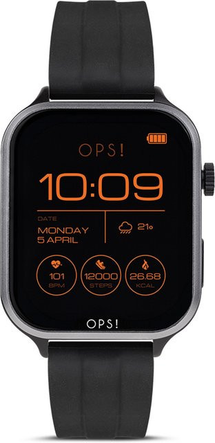OPS!SMART Smartwatch, Aluminium, 41.5 mm, Schwarz, Unisex - Bild 1
