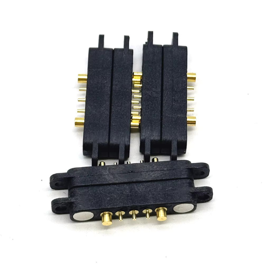 LAJQTAO Magnetischer Pogo Pin Stecker Set 5Pin Wasserdicht DC 36V 5A Schwarz Männlich Weiblich - Bild 2
