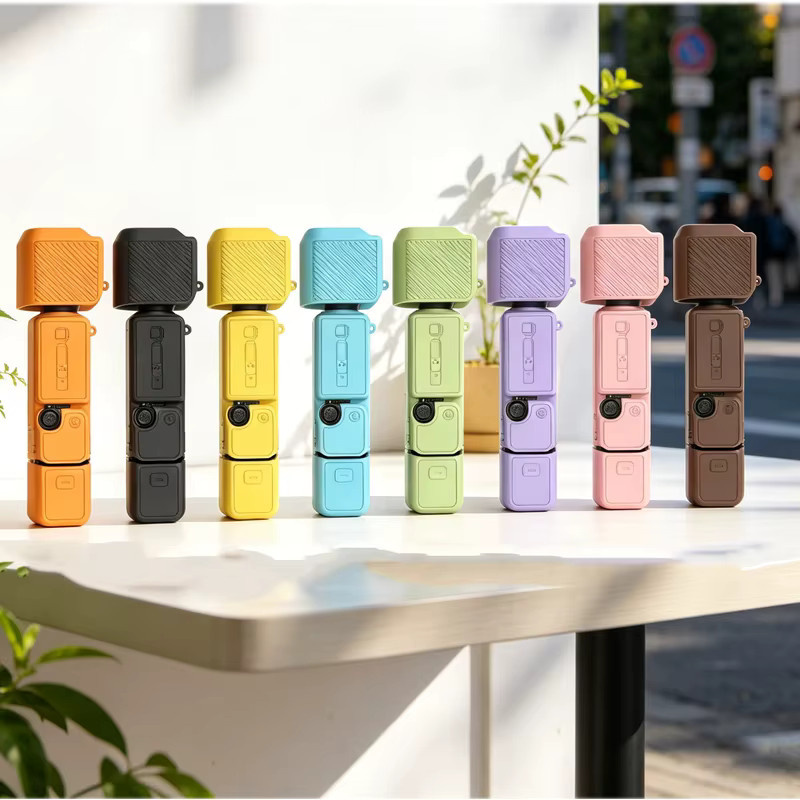 DIXSG Silikon-Ganzkörper-Schutzhülle-Set für DJI Osmo Pocket 4 in Bunt mit Objektivkappe - Bild 6