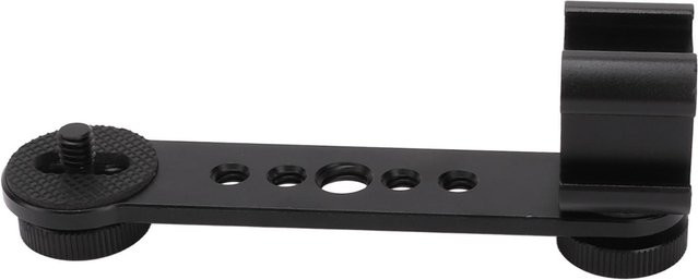 Shoemst Dreifache Kaltlichtschuh-Verlängerungshalterung aus Aluminiumlegierung als Mikrofonstativ-Montageadapter für Stativ und Stabilisator, Schwarz - Bild 1
