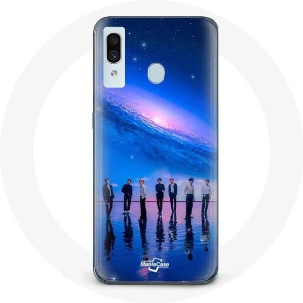 Samsung Galaxy A20e Schutzhülle BTS Bangtan Sonyeondan Welttournee 2022 in Schwarz oder Blau - Bild 1