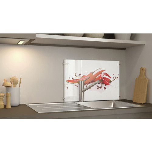 NOVADOORS Glasboard Fiery Chili + Pepper, mehrfarbig, Glas, glänzend - Bild 1