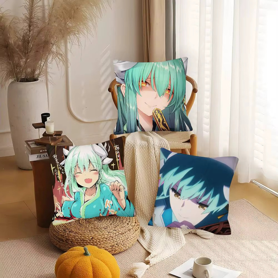 Kiyohime Fate Anime Girl Kissenbezug, quadratischer Kissenbezug in Multicolour, B/B: 40 x 40 cm - Bild 4