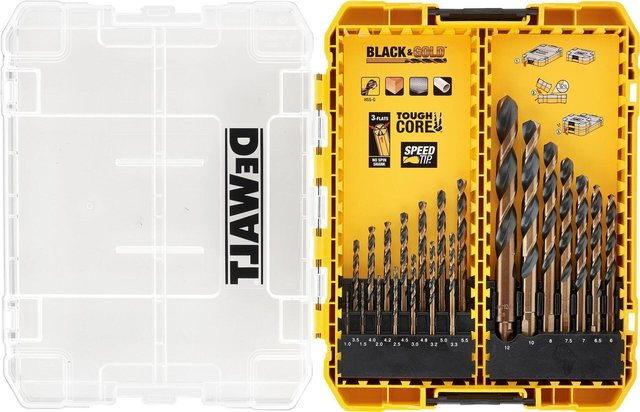 DeWalt HSS-G Metallbohrer Set DT70755-QZ in Gold/Gelb/Schwarz - Bild 1