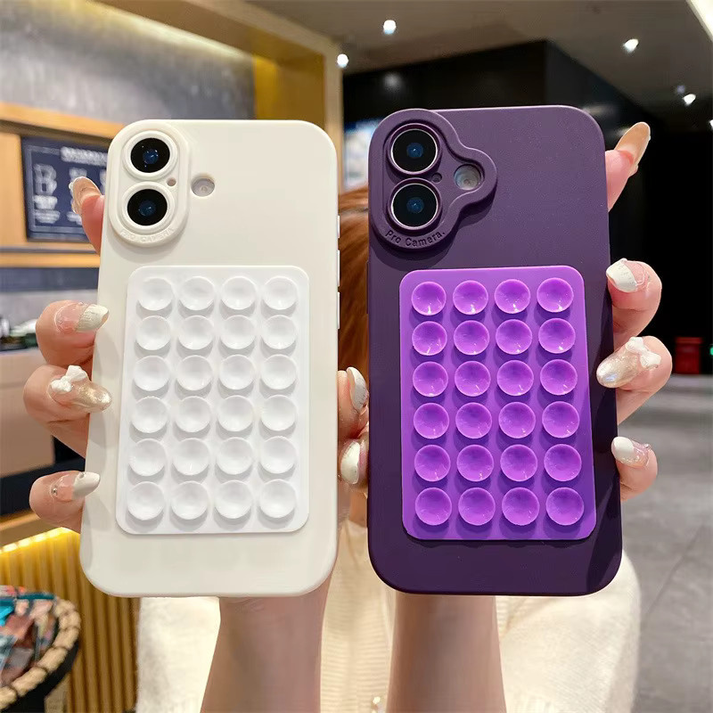 NUCWIN Personalisierte Saugnapf-Handyhülle für iPhone in Rot, Stoßfest und Weich - Bild 1