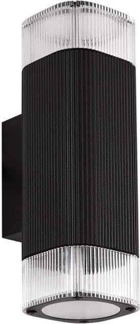 Lindby Wandleuchte Halvar Außen Schwarz Modern 2-flammig GU10 aus Metall - Bild 1