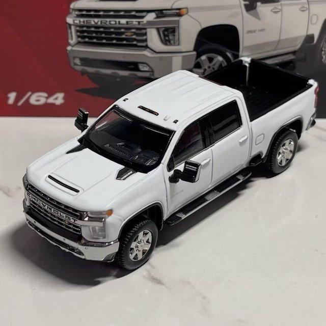 Linyi toy car Silverado HD Pickup, Modellauto, 1:64, Metall, ab 14 Jahren - Bild 1