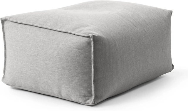 mokebo Outdoor Pouf Sitzhocker in Lichtgrau für Garten, Balkon und Terrasse - Bild 1
