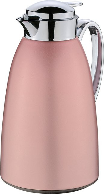 Isolierkanne Cilio Venezia in Pink aus Edelstahl und Glas mit 1 Liter Fassungsvermögen - Bild 1