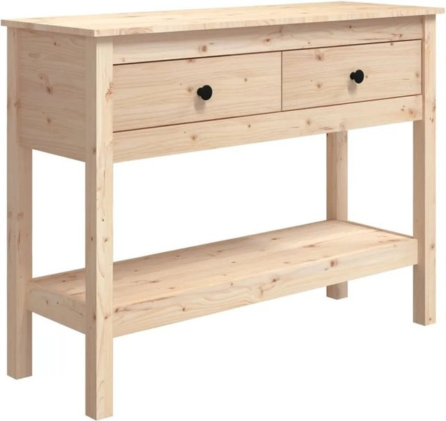 vidaXL Konsolentisch aus Massivholz Kiefer in Braun, B/T/H: 100 x 35 x 75 cm - Bild 1