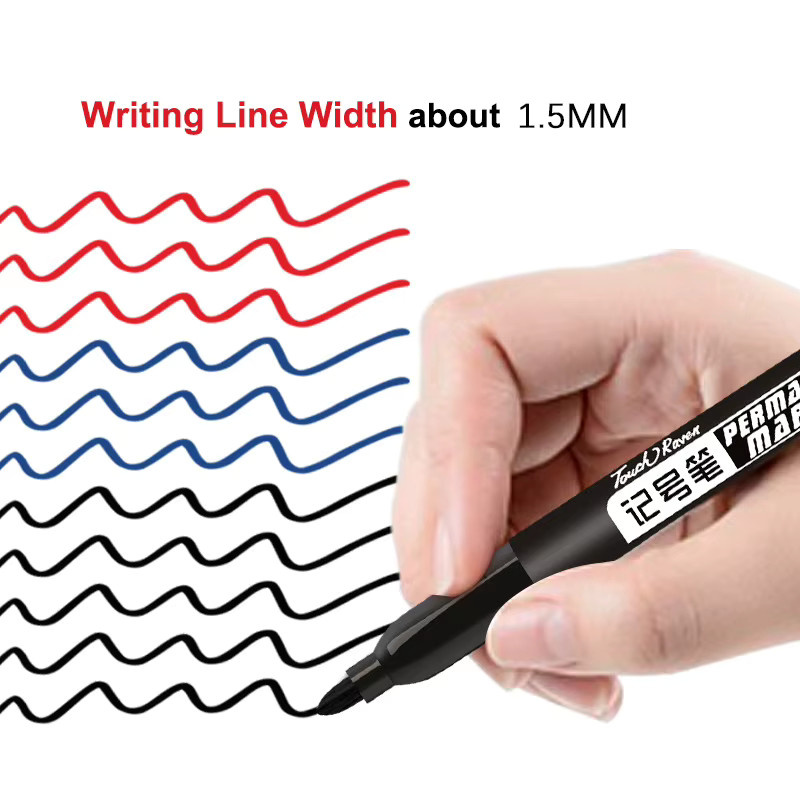 10er Set Permanent Marker mit feiner Spitze und wasserfester Tinte in Schwarz, Blau und Rot für Manga, Zeichnungen und Skizzen - Bild 4