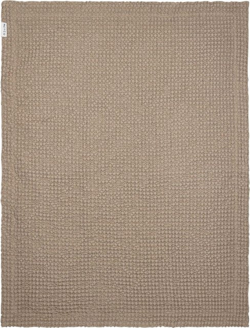 Meyco Baby Babydecke aus Waffelpiqué in Beige und Braun, B/B: 75 x 100 cm - Bild 1