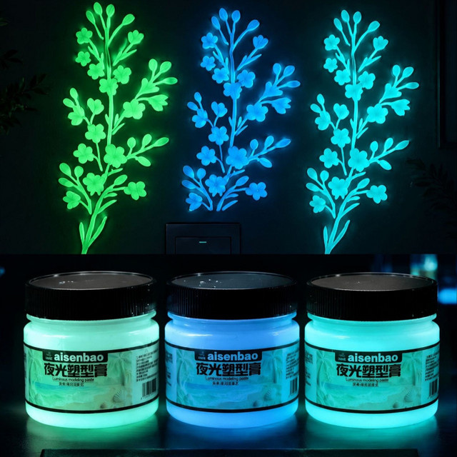 Leuchtende Modellierpaste in 3 Farben für DIY 3D Wandmalerei und Acryl-Textur Kunsthandwerk, 125g - Bild 1