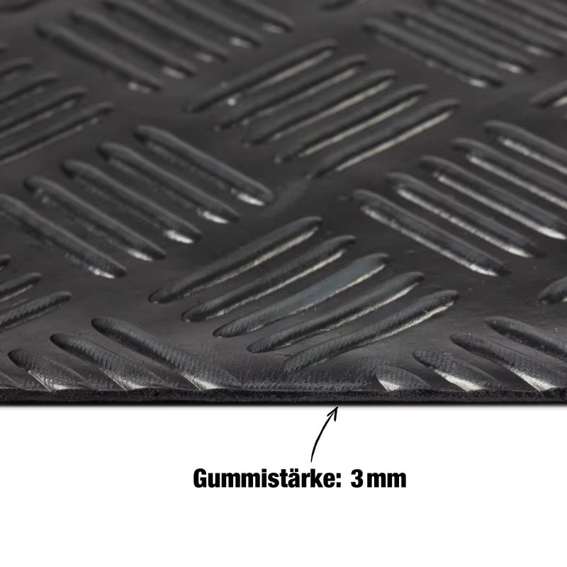 Rutschfeste Gummimatte Karo von FLOORDIREKT in Schwarz, 3 mm Stärke - Bild 5