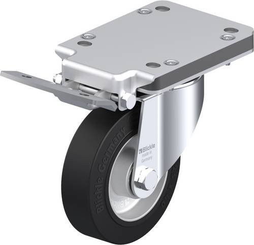 Blickle Lenkrolle LK-ALEV 125K-3-IS mit Feststeller in Schwarz-Grau, Rad-Durchmesser: 125 mm, Tragfähigkeit: 250 kg - Bild 1