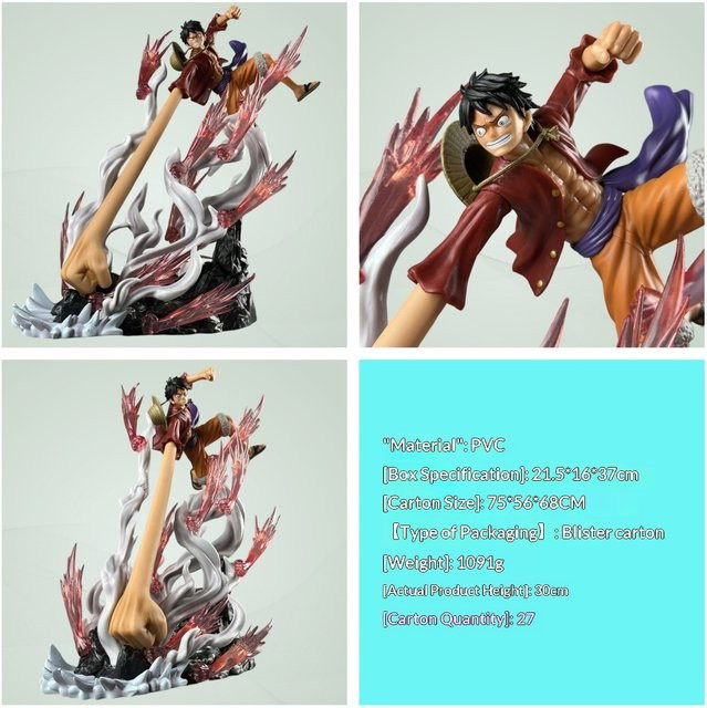 Bandai One Piece Monkey D. Luffy Actionfigur, 30cm, Einzelfigur - Bild 1