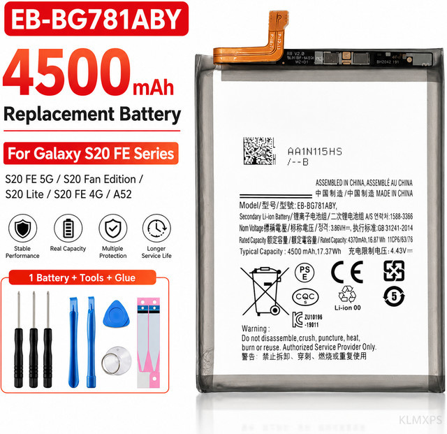 Ersatz-Akku für Samsung SM-G781 SM-A526/DS EB-BG781ABY EB-BA525ABY in Schwarz - Bild 1