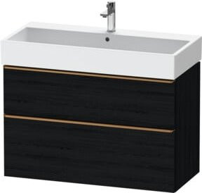 Duravit Waschtischunterschrank D-Neo Wandhängend, B/T/H: 98,4 x 44,2 x 62,5 cm, Weiß/Schwarz - Bild 1