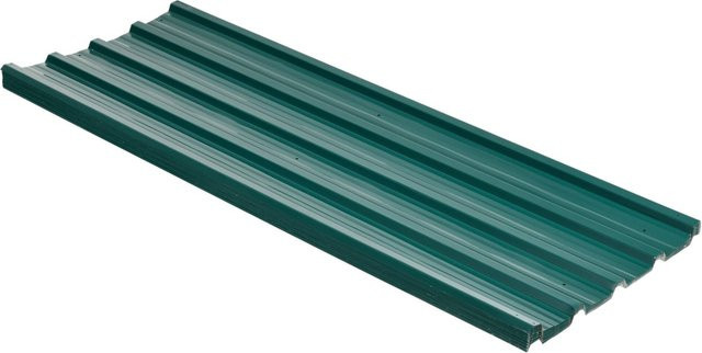 Outsunny Trapezblech Set aus verzinktem Stahl in Grün, 12 Stück Dachplatten für Carport oder Gerätehaus, B/H/L: 45 x 0,25 x 129 cm - Bild 3