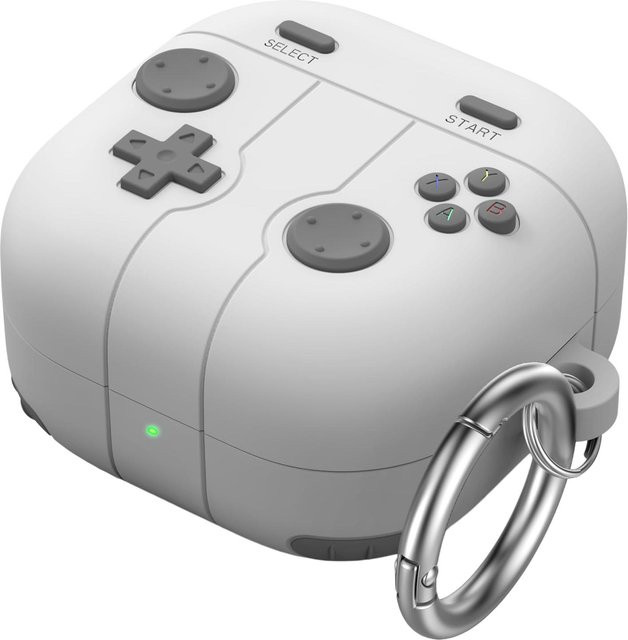 Retro Kassettenband Schutzhülle für Samsung Galaxy Buds 4 und Galaxy Buds 4 Pro in Weiß - Bild 1