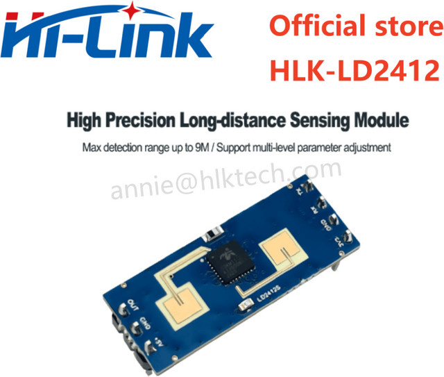 Hilink HLK-LD2412 24 GHz Human Presence Sensing Module Millimeterwellenradar mit Weitwinkelerkennung für dein Smart Home in Blau - Bild 1