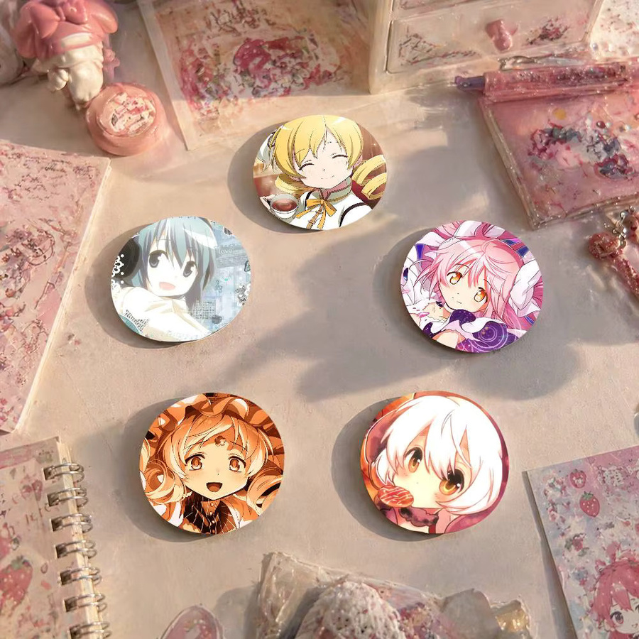 Puella Magi Madoka Magica Runde Snap-in-Broschen, Unisex - Bild 2