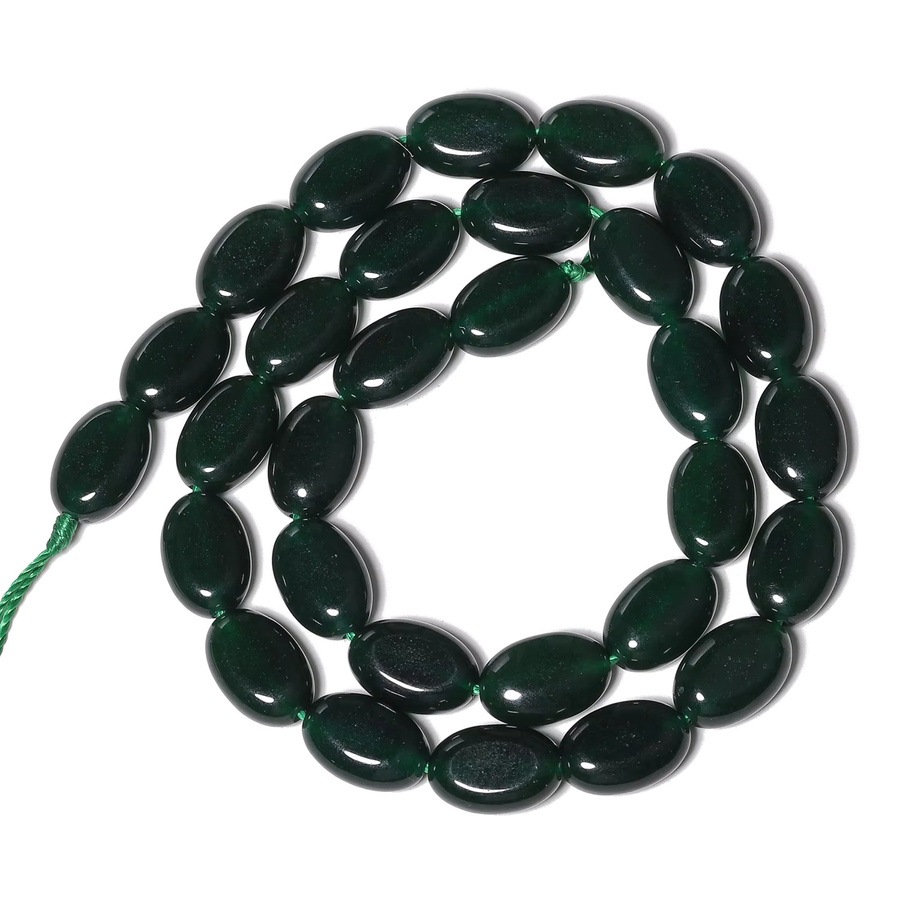 xilitata Abstandhalterperlen Chalcedon, Dunkelgrün, Unisex - Bild 3