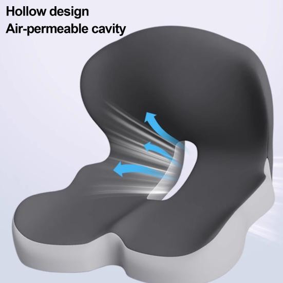 Hercules Ergonomisches Memory Foam Sitzkissen mit Rückenlehne und Lendenwirbelstütze in Rot - Bild 6