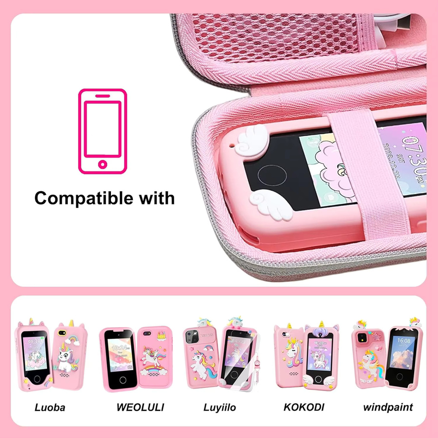 LTGEM Schutzhülle in Pink für Kinder-Smartphones kompatibel mit Luoba, WEOLULI, Luyiilo und Kikapabi - Bild 2