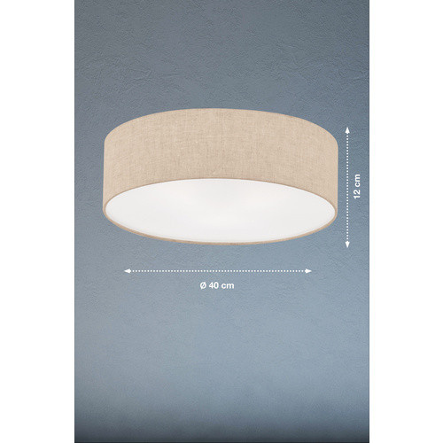 Fischer & Honsel Deckenleuchte Thor aus Textil in Beige mit E14 Fassung - Bild 2
