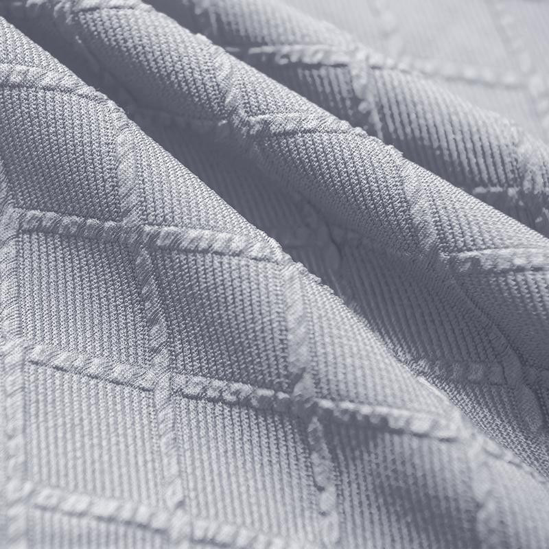 Weißer Rhombus-Jacquard-Stretch-Stuhlbezug in XL-Größe für Esszimmer und Küche, schmutzabweisend und elastisch - Bild 2