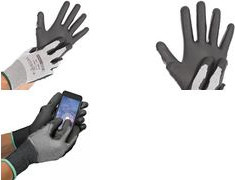 HYGOSTAR Schnittschutzhandschuh CUT SAFE TOUCH S Spezialfaser Strickhandschuh in Grau - Bild 1