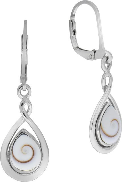Zeeme Pearls Ohrringe 925 Silber, Perle, weißer Muschel, Damen, 35 mm - Bild 1