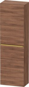 Duravit Halbhochschrank D-Neo mit 1 Tür und 4 Regalböden, Weiß und Nussbaum Natur, B/T: 40 x 24 cm - Bild 1