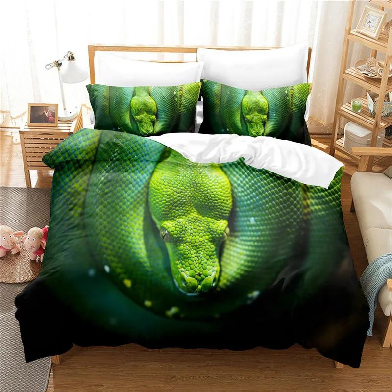 Lodestar Schlangen-Bettwäsche-Set mit 3D-Digitaldruck aus Mikrofaser, B/H: 135 x 200 cm - Bild 2