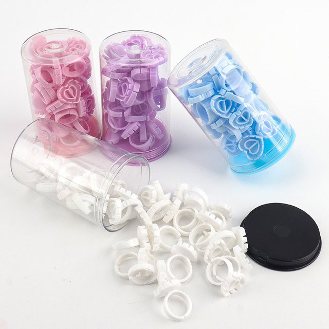 butyselon Wimpernkleber-Ringe Herzförmig, 30 Stück, Unisex - Bild 1