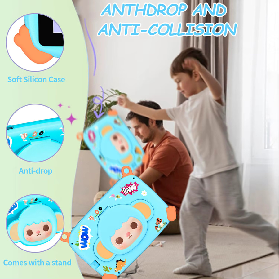 Kinder-Tablet mit 7 Zoll Display, 5G, 4GB RAM, 64GB ROM, Android 13.0 und 4000mAh Akku in Purple - Bild 4